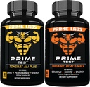 Laboratórios Prime Tongkat Ali Plus (60 ct) + Cápsulas de Maca Orgânicas Negras (60 ct)