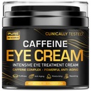 Creme de olho de cafeína para o envelhecimento, círculos escuros, sacos, Puffiness. Grande Sob a pele do olho + aperto do rosto, tratamento do elevador do olho para homens e mulheres 1,7 oz