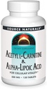 Fonte Naturals Acetilo L-Carnitina e Ácido Alfa-Lipoico 650mg- 120 Comprimidos