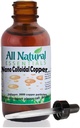 Nano Colloidal Minerals Suplemento Liquid Coloidal Copper Mineral 2 oz 240ppm garrafa Kosher Copper tudo natural para adultos, homens, mulheres, crianças (Dropper)