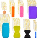 Lounsweer 720 Pcs Variety Bandages Pack Tamanhos variados Bandagens de ponta de dedo Bandagens impermeável Bandagens respiráveis de adesivo Bulk para primeiros socorros Scrapes de cuidados de feridas Blister (Cor vívida)