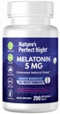 Nature's Perfect Night (Melatonina) 5mg (200) Quick Dissolve Tablets (ou 200) Natural Mixed Berry Flavor