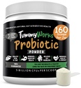 A barriga trabalha em pó probiótico para cães e gatos. Probióticos para saúde digestiva, suporte imunológico, diarreia, gás, coceira e alergias sazonais. Com enzimas digestivas e prebióticos. Made in USA - 160 Scoops
