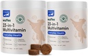 Wuffes 23-em-1 Multivitamin & Suplementos de cão mastigável Bundle - Multivitamin de cão para Raça Pequena e Grande - 2 Pack - 60 Contagem