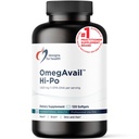 Designs para a saúde OmegAvail Hi-Po - TG (Triglicerido) Omega-3 Suplemento de óleo de peixe, 1600mg EPA/DHA por servir com limão + vitamina E para minimizar gosto de peixe (120 Softgels)