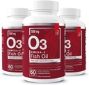 Elementos essenciais Omega-3 suplemento de óleo de peixe com EPA & DHA . Ácidos gordos para Imune, coração e suporte cognitivo .