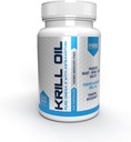 Pure Label Nutrition Fresh Antártico Krill Oil 1000mg, Omega 3's, Força Extra, EPA & DHA softgels com antioxidante Astaxantina. Suplemento de saúde do coração e nenhum sabor de peixe. 240 gelcaps