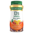 Vitamina D3 Gummies da recompensa da natureza, Suplemento Vitamina, Suporta Saúde Imune, 50mcg, 2000UI, Fruta Misturada sabor, 90 Gummies