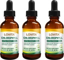 Lovita Chlorophyll Liquid Drops, alta potência 120 mg/mL, 7,200 mg por garrafa, Natural Energy Booster & Imune Support, Desodorante interno, Saúde da pele, Vegan & Non-GMO, Sabor de hortelã, 180 Servings
