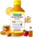 Saúde do Coração 400 ml Suplemento dietético - Suporta Bem-Estar e Baixa Coração Colesterol - Apple Cider Vinagre (ACV), Suco de Alho, Ginger, Limão e Mel - 1 Garrafa
