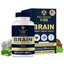 Equilibrado Vibe Cerebral Formula □ Nootrópico Baseado em Planta Orgânica para Foco, Clarity & Memory □ Mane do Leão Orgânico, Ginkgo, Bacopa, Rhodiola, Gotu Kola