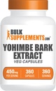 BulkSupplements.com Yohimbe Extract Capsules - Yohimbe Bark Extract, Yohimbe Supplements, Herbal Supplement - Gluten Free, 1 Veg Capsule per Serving, 360 Cápsulas (Pack of 1)