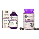 Jardim da Vida Orgânicos Baseado em Plantas Elderberry Imune Syrup 6.59 fl oz & Orgânicos Elderberry Gummies para Adultos e Crianças