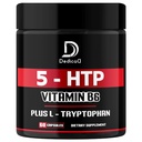 5 HTP Suplemento 1010mg - 60 Cápsulas - 3in1 Combinado com Vitamina B6, L-Triptofano - Humor confortável, Saúde do Cérebro, Gestão do Corpo e Sistema Imune Suporte