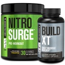 Fábrica Jacked Nitrosurge pré-treino em abacaxi e construir XT Muscle Building Bundle para homens e mulheres
