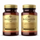 Solgar B-Complexo “50” - 100 Cápsulas Vegetais, Pacote de 2 - Metabolismo Energia & Sistema Nervoso Suporte - Não-GMO, Vegan, Gluten Free - 200 Total Servings
