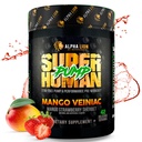 ALPHA LION Bomba sobre-humana Pré-treino em pó, Cafeína Nootrópico e Stim Suplemento pré-treino gratuito, Fortalecedor de óxido nítrico, Gainer muscular, Energia e Foco (42 Servings, Mango Veiniac Flavor)