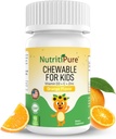 Vitamina D3 mastigável (Cholecalciferol) 25 mcg (1000 UI) + Zinco (Citrato de zinco) 5mg + Vitamina C 30mg para crianças sabor laranja 90/Bottle (1)