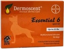 Bayer Dermoscent 6 Spot no cuidado da pele para cães pequenos até 22 lb de óleo de peixe Suplementos nutricionais
