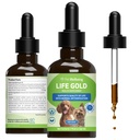 Bem-estar do animal de estimação ouro vida para cães - Vet-Formulated - Apoio imunológico e proteção antioxidante - Suplemento de ervas naturais 2 onças (59 ml)