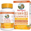 MaryRuth Orgânicos Vitamina D3 Gummies 2 Mês Fornecimento □ Adultos e Crianças Vitamina D Gummy □ Suplemento de suporte imunológico □ VIT D3 1000UI para a saúde óssea & função muscular □ Vegan □ Não-GMO □ Gluten Free □ 60