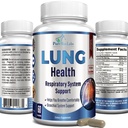 Lung Support Supplement, Lung Cleanse & Lung Detox Formula, Lung Health Support para pulmões limpos, Respiração confortável, Saúde Bronquial, 60 Cápsulas