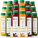 Suco de 3 dias de limpeza por fonte crua, desintoxicação natural crua, Suco para descanso corporal, Juice prensado frio rápido, Grande maneira de saltar iniciar uma dieta saudável, 18 garrafas 12 onças, 3 tiros de gengibre