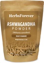 HerbsForever Ashwagandha Raiz em pó 454g I Cereja de inverno, Não-GMO, Vegan, Sem glúten I Ayurvedic Stress-Buster suporta impulsionador de energia, Vitalidade & Rejuvener Global Wellness força máxima