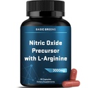 L-Arginina 3000mg Suplemento de óxido nítrico para homens e mulheres – Cápsulas Vegan não-GMO com raiz de beterraba para circulação, resistência, energia, resistência, desempenho e treino – 90 Caps