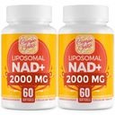 2000 MG NAD Supplement, NAD lipossomal + com alta absorção, mais eficiente do que o Riboside Nicotinamida, Pure & Plus Boosting Supplement, Envelhecimento Defesa, Metabolismo e Celular, 120 softgels