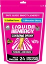 VITAL 4U® Liquid Energy Shot - Pacote de combo de cereja de café e chocolate, Ginseng, B Vitaminas, naturalmente adoçado, 24 quilates