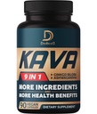 Kava Kava Cápsulas - Fornecimento de 3 meses - 9 ervas com Ginkgo Biloba, Ashwagandha Raiz, Cacau andino, Folha de Graviola, Camomila, Valerian, Lemon Balm & Skullcap - Suporte Mood & Immune - 90 comprimidos