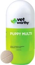 Vet Worthy Puppy MultiVitaminas - Multivitamin para cachorros para apoiar a saúde ideal e bem-estar geral - Suplemento de cão com ferro, magnésio, zinco, vitamina A, vitaminas B - Flavor de fígado, 60 comprimidos mastigáveis