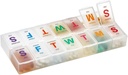 Organizador de Pílulas Extra Grande - Caixa de Pílulas 7 Dia Organizador de Pílulas Semanais 2 vezes por dia e caso de Organizador de Pílulas Diárias da AM para pílulas de Medicação e Suplementos com Braille e XL Brilhante Fácil de Ler Cores