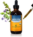 Herb Pharm certificado Skullcap orgânico extrato líquido para suporte do sistema nervoso, álcool de cana orgânico, 4 onça