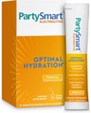 Himalaya PartySmart Tropical Electrolytes Powder Packets, 12 Count, Suporta Hidratação, Reidratação com Sódio e Potássio, Vitamina C & More, Recuperação de Antioxidante Líquido Misturado, Gengibre e Açafrão
