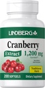 Lindberg Pílulas de cranberry para as mulheres, 1200mg , 200 softgels , tradicional Herb , Extrair suplemento , sem OGM, sem glúten