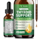 Totaria Thyroid Support for Women & Men, Selenium, Iodine, Zinc, L-Tyrosine, Ashwagandha, B12, Milk Thistle, Kelp, Bladderwrack, Energy, Metabolism, Hormone & Mood, 4 Fl.Oz
