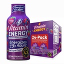 Vitamina Energia Mood+ Energia de força extra Shot Tropical Berry 24 Pack, 260mg Cafeína natural, B-Vitaminas, Rhodiola, Camomila, Mood & Suporte Energia, Zero açúcar, Sem glúten, Vegan, 1,93 fl oz