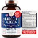 Fadogia Agrestis e Tongkat Ali Supplement - Fadogia Agrestis 600mg, 500mg Longjack Tongkat Ali para homens, Maca Root, Fenugreek, Ashwagandha, Saw Palmetto para apoiar energia, resistência, vitalidade - 120Caps