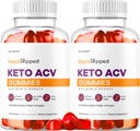(2 Pack) Rapid Ripped Keto ACV Gummies Suporte, Rapidripped Keto Plus Apple Cider Vinagre Gummy Advanced Formula 1050MG, All Natural Gomitas Reviews, 120 Gummies para 2 meses