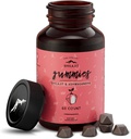 Puro Himalayan Shilajit Gummies, Livre de Açúcar, 85+ Trace Minerals & Fulvic Acid for Energy, Metabolismo & Apoio Imune, Shilajit para homens e mulheres, Ashwaghanda Gummies (60 Conde)