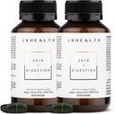 JSHealth Vitaminas Pele e Digestion Fórmula de Vitaminas da Pele Clear Skin Supplement com Zinco para Acne Acne Suplementos para Clear Healthy Skin