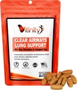 VITINIDADE Lung Cleanse Suplemento de suporte imunológico respiratório, 25+Detox de saúde pulmonar importante para respiração, asma, tablet de alergia sazonal(15 dias)