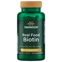 Swanson Real Food Biotin Vitamina B-7 Hair Skin Nail Metabolismo Saúde de Árvore de beija-flor orgânico Extrato Vegan Gluten-Free Não-GMO B7 5000 mcg 90 Cápsulas Veggie (Caps)