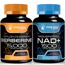 BELLNESS LABSRX NAD Supplement, 1500mg - NAD+ com Resveratrol oBberine 1500mg - berberina com canela de ceilão