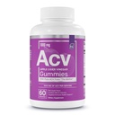Elementos essenciais Apple Cider Vinagre Gummies da mãe - Naturalmente-Fonte, Vegan ACV com ácido fólico e vitamina B6 & B12 60 Contagem