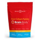 Peptídeos de Colágeno do Corpo Cérebro em Pó - Proteína Vital e Suplemento de Colágeno para Mulheres e Homens - Hidrolisado Tipo I & III para Cabelo, Pele, unhas e Saúde Comum - 25 Servões - Coco de Baunilha Creme - 875g