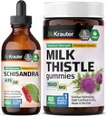 BIO KRAUTER Schisandra Tintura 4 Fl. Oz. & Cardo de leite 60 chicletes