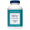 The Vitamina Shoppe Omega 3 Fish Oil, EPA & DHA 500mg, Purity Assured, Molecularly Destilado para apoiar a saúde cardiovascular, articular e cerebral 1000mg (240 Softgels)